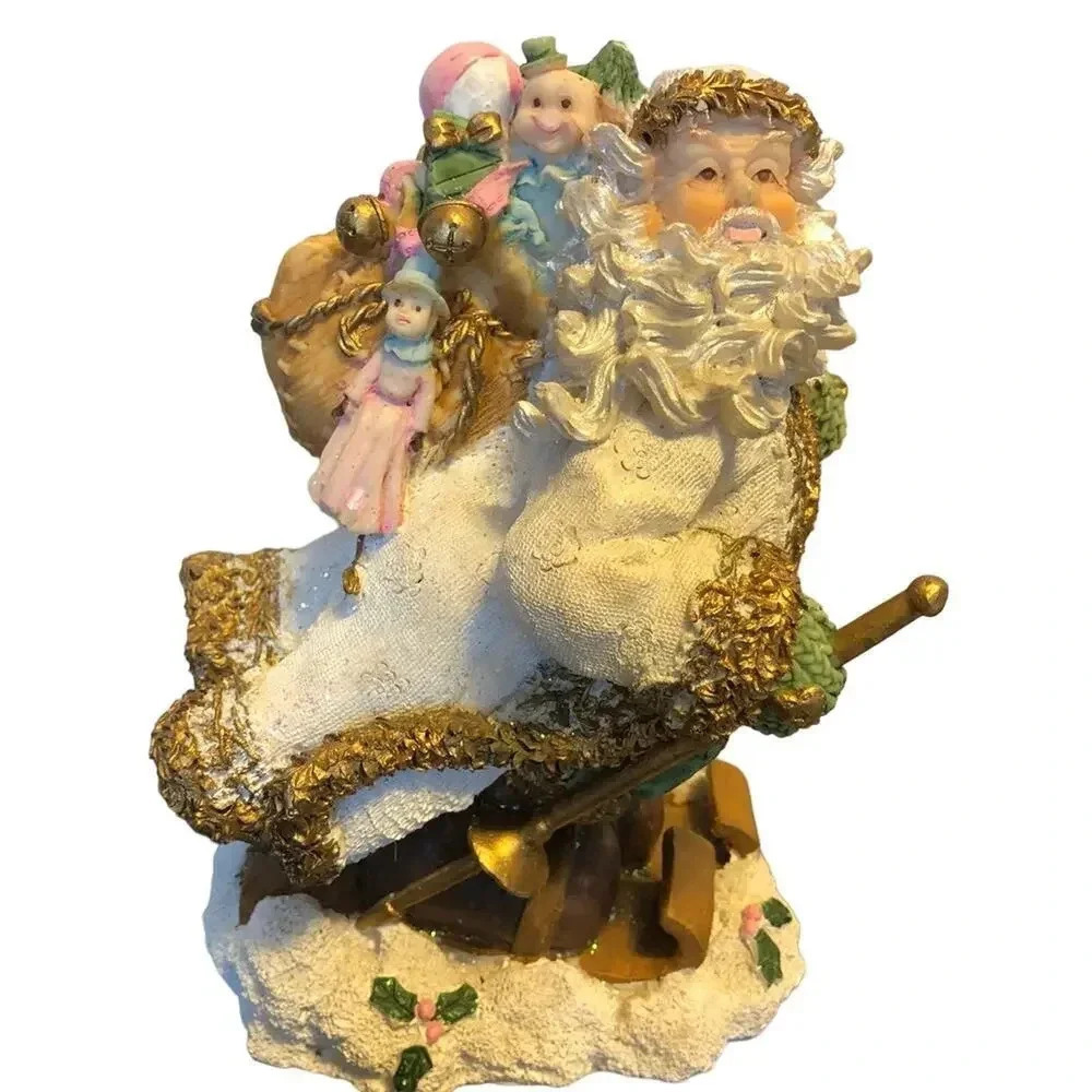 Vintage Santa and His Pals Christmas Figurine status Decor